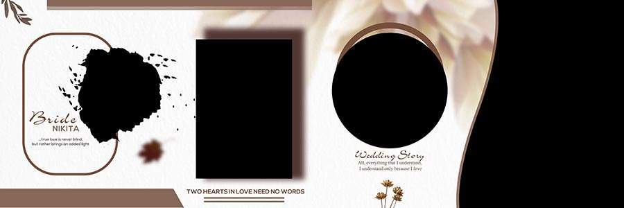 Beautiful wedding photo album design PSD for photographers