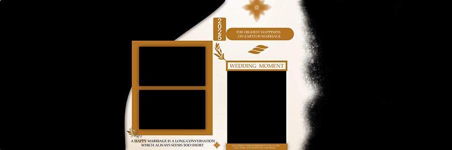 Premium wedding photography album template PSD free download