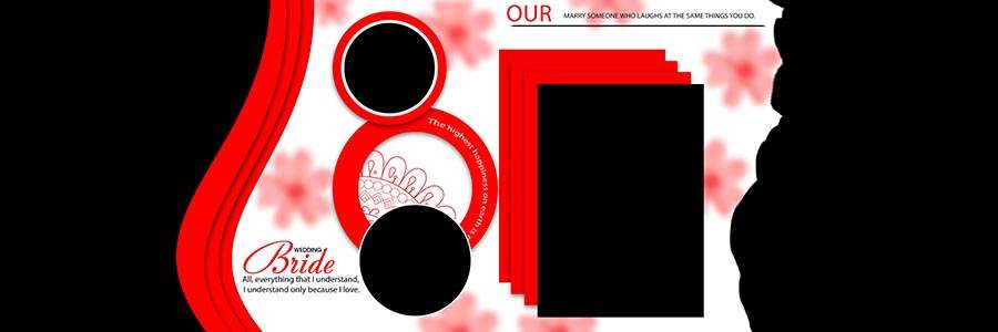 Professional wedding photography album template PSD free download