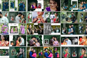 20 Elegant Marriage Album Design PSD Templates 12x36