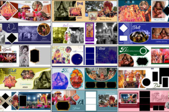 20 Doli Wedding Album PSD Templates 12x36 Free Download