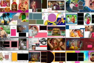 20 Free Creative Indian Wedding Album PSD Layouts 12x36