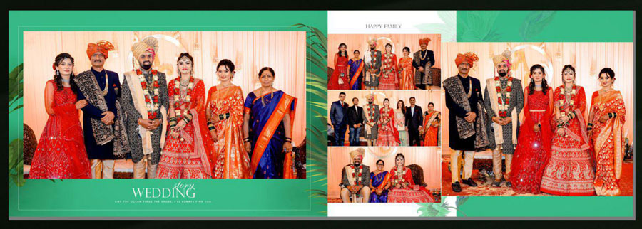 Traditional Indian wedding album PSD template