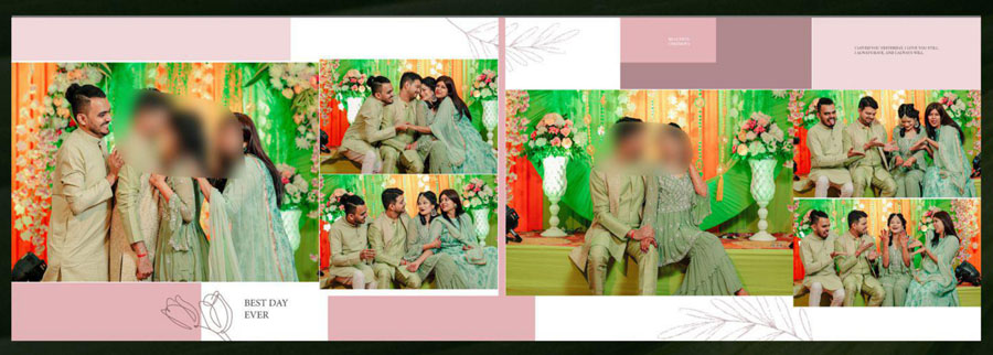12x36 PSD template for traditional wedding album