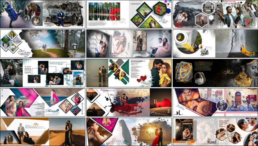 20 Free Wedding Album PSD 12x36 – Modern Couple Designs