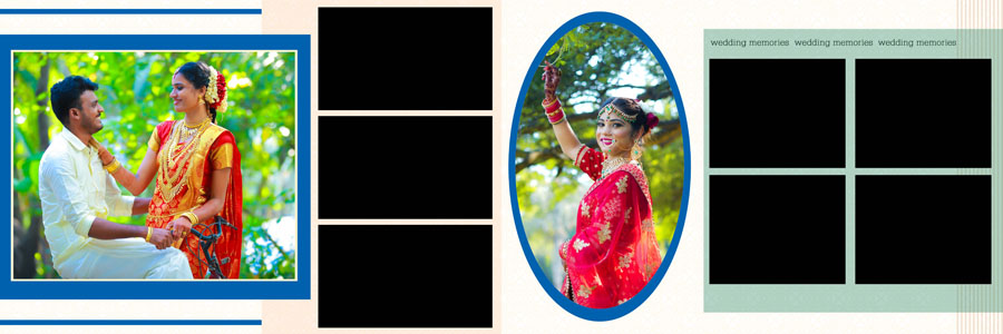 Free wedding album design PSD in 12x36 size 13