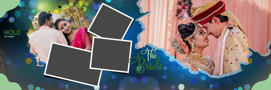 Free Indian wedding album page design in editable PSD format 16