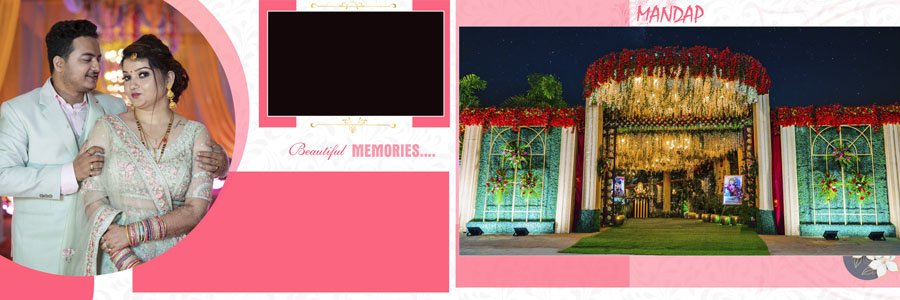 Creative 12x36 wedding album design PSD template 02