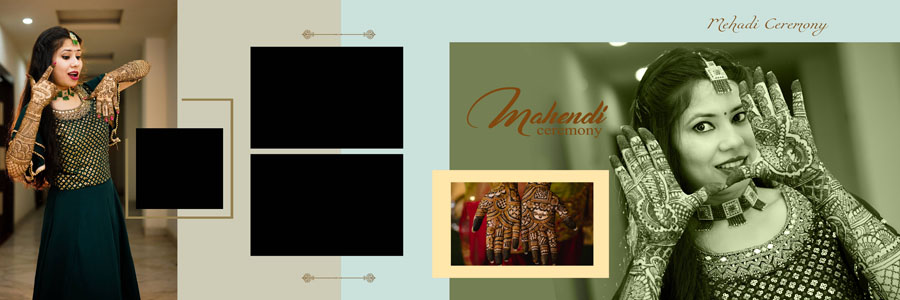 12x36 Indian marriage album design PSD layout 05
