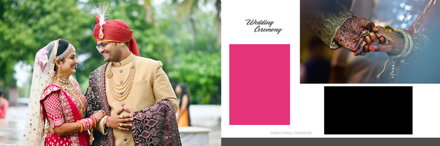 Indian wedding album design template in editable PSD format 06