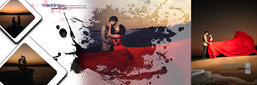 Wedding couple photography layout for a 12x36 album preview 14