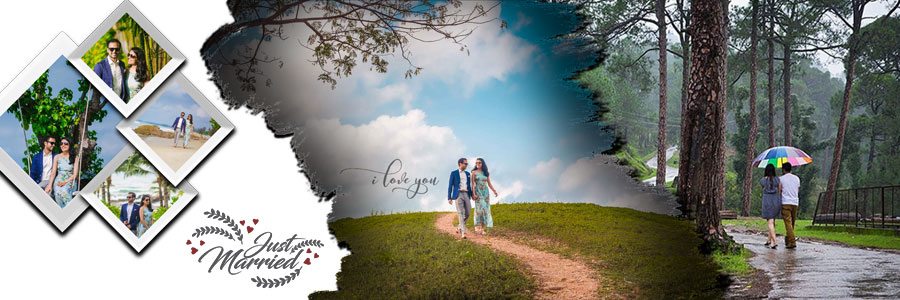 Wedding album Photoshop layout created for couple photography preview 16