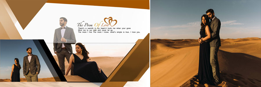12x36 wedding couple photo album PSD design preview 18