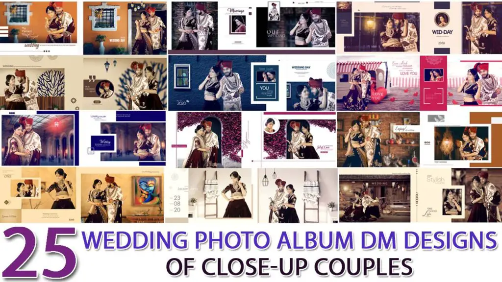 25 Wedding Photo Album DM Designs of Close-up Couples