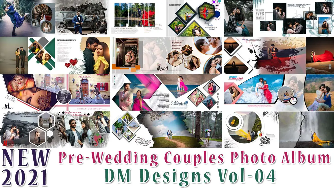 New 2021 Pre-Wedding Couples Photo Album DM Designs Vol-04