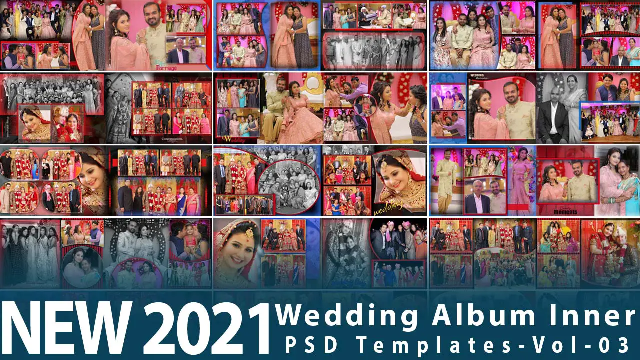 New 2021 Wedding Album Inner PSD Templates-Vol-03