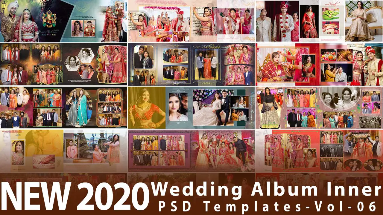New 2021 Wedding Album Inner PSD Templates-Vol-06