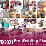 Creative 2021 Pre-Wedding Photo Album 12x36 PSD Designs Vol-01