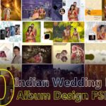 Indian Wedding Portrait Album Design PSD Pages