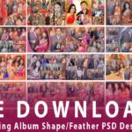 20 Indian Wedding Album Shape/Feather PSD Designs Vol-02