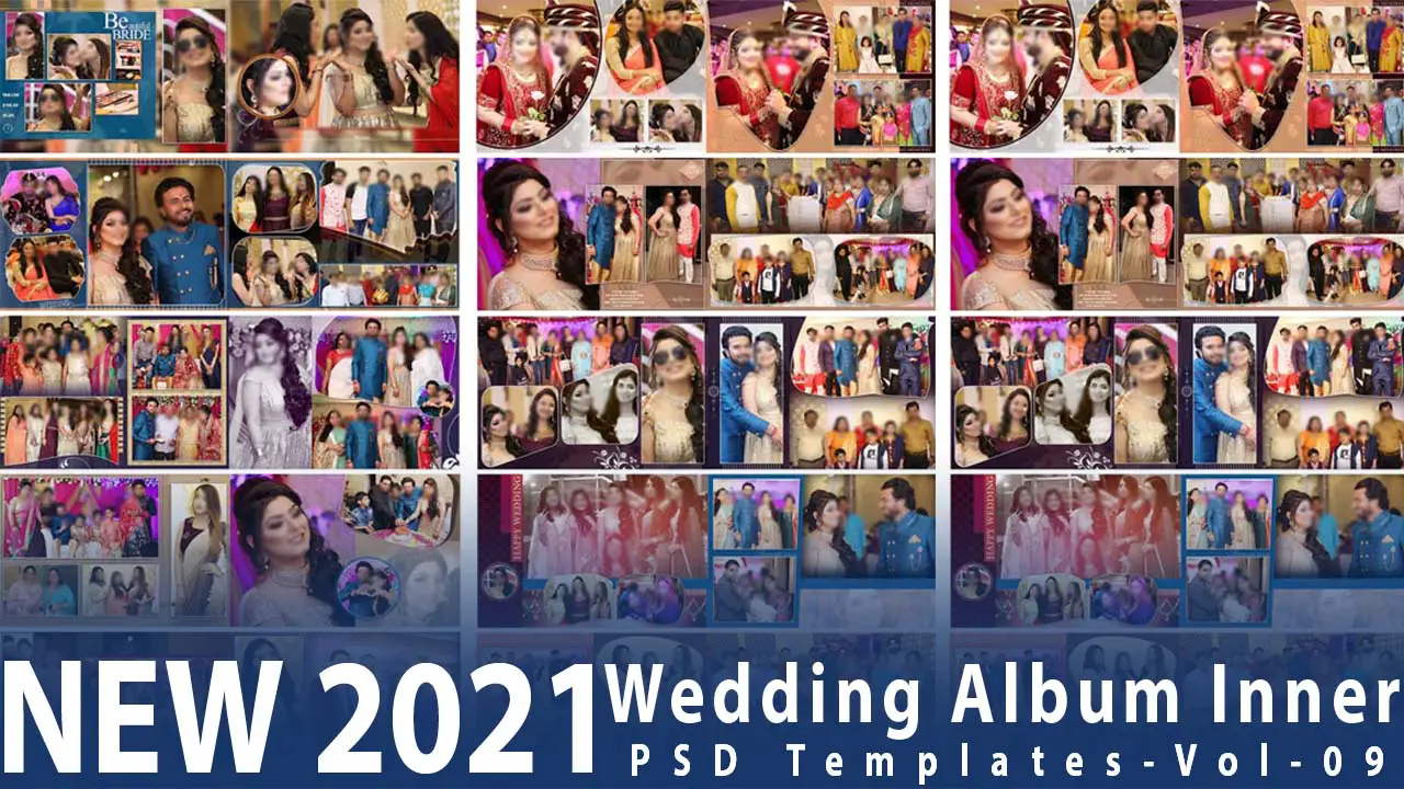 New 2021 Wedding Album Inner Psd Templates Vol-09