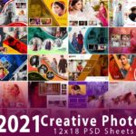NEW 2021 Creative Photo Album 12x18 PSD Sheets Designs