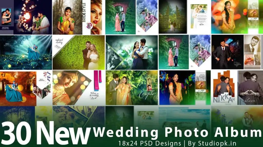30 New Wedding Photo Album 18x24 PSD Designs